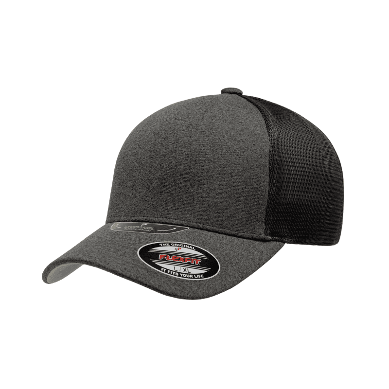 Flexfit Unipanel Mesh Melange Dark Grey Cap Fitted