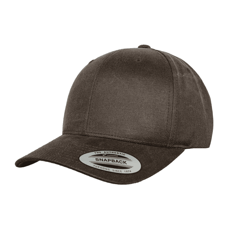 Flexfit Oil Skin Brown Retro Snapback Adjustable Fit