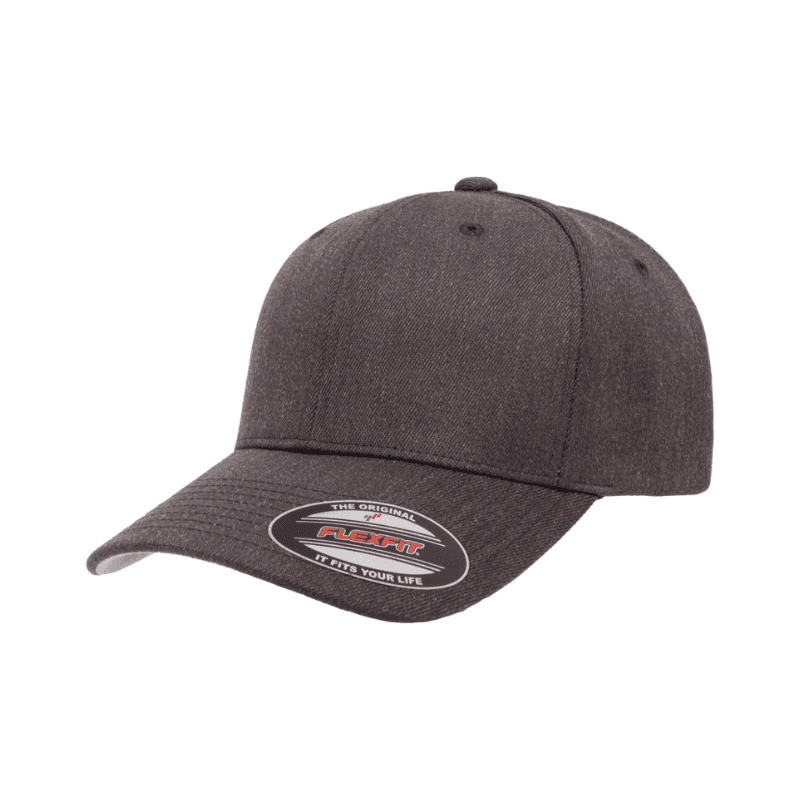Flexfit Wool Blend Baseball Dark Heather Grey Cap Fitted