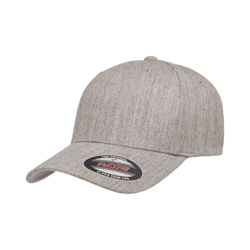 Flexfit Wool Blend Baseball Heather Grey Cap Fitted