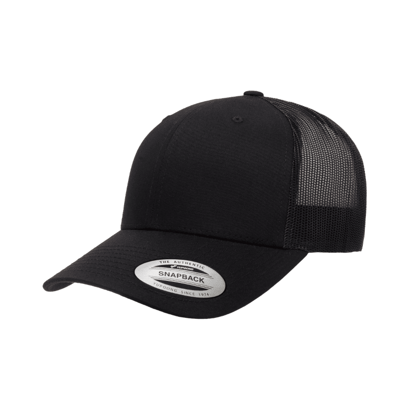 Flexfit Retro Trucker Black Cap Adjustable