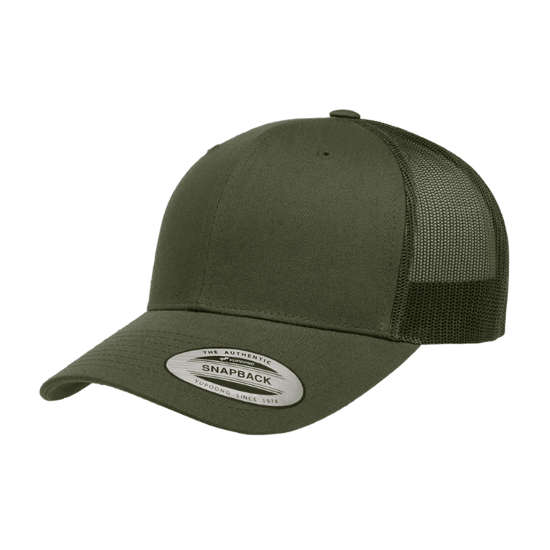 Flexfit Retro Trucker Olive Cap Adjustable Fit