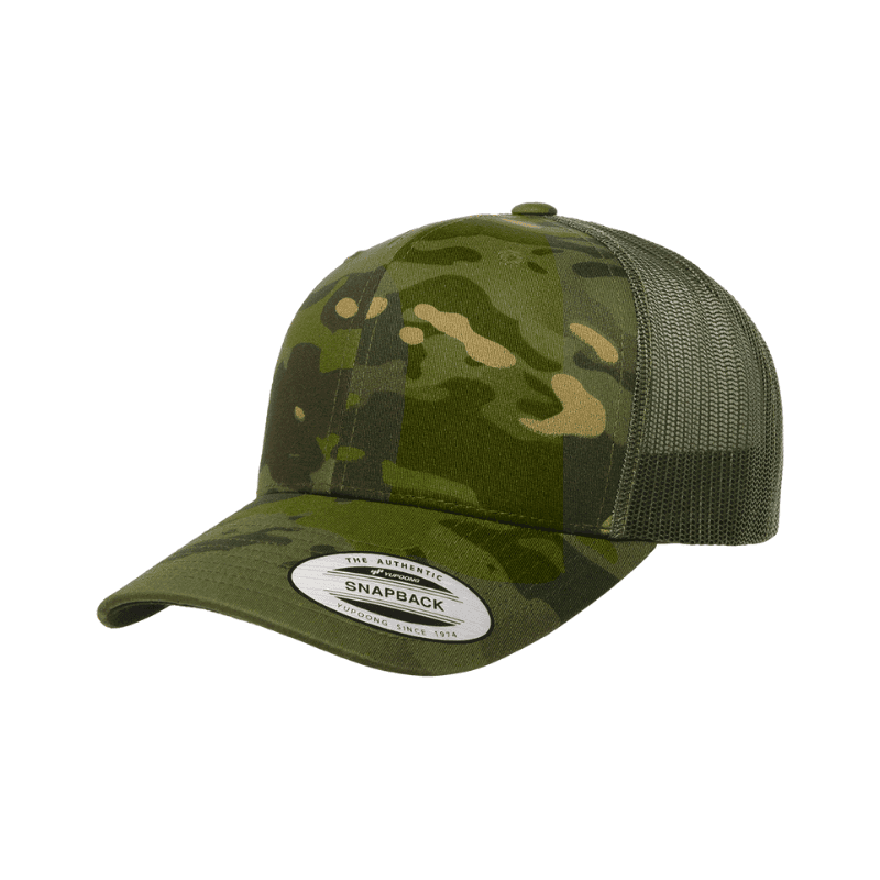 Flexfit Retro Trucker Tropic Green Multicam Cap Snapback