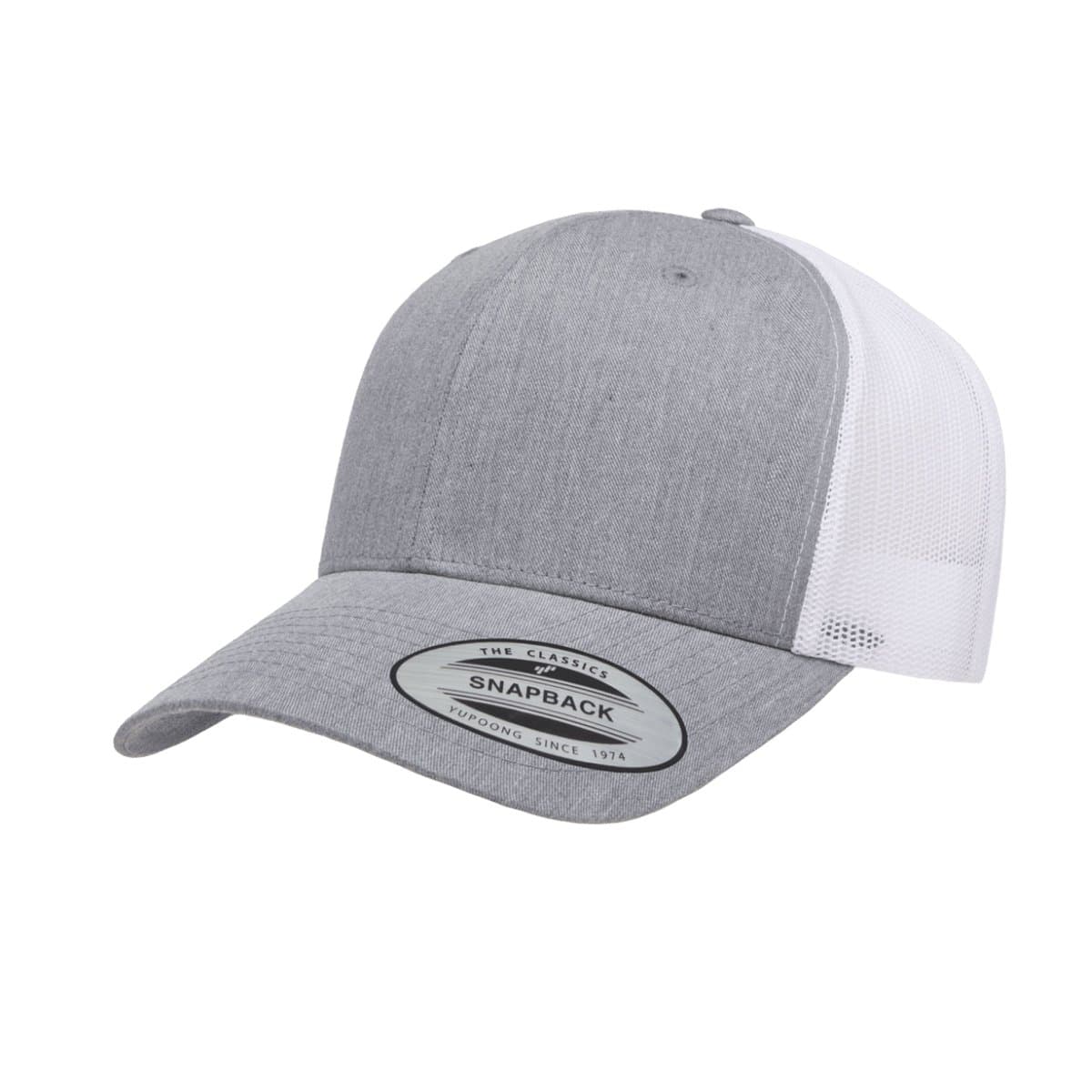Flexfit Retro Trucker Heather Grey & White Cap Snapback