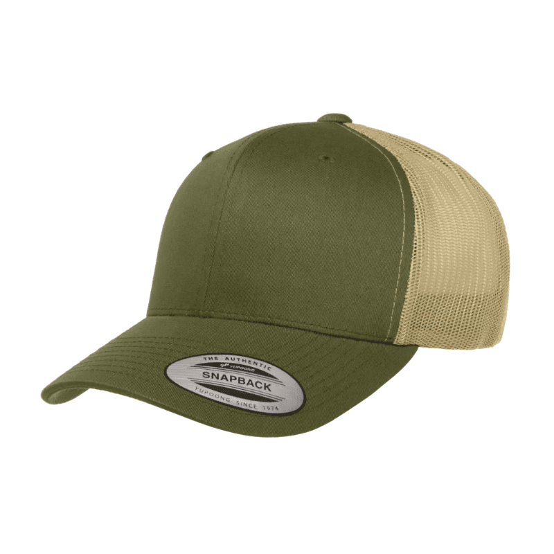 Flexfit Retro Trucker Moss Khaki Cap
