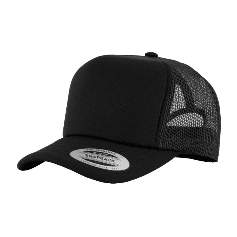 Flexfit VZ Trucker Black Cap Adjustable Fit