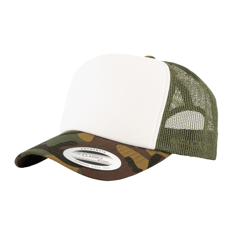 Flexfit VZ Trucker Camo & White Cap Adjustable Fit
