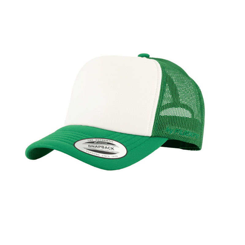 Flexfit VZ Trucker Kelly Green & White Cap Snapback