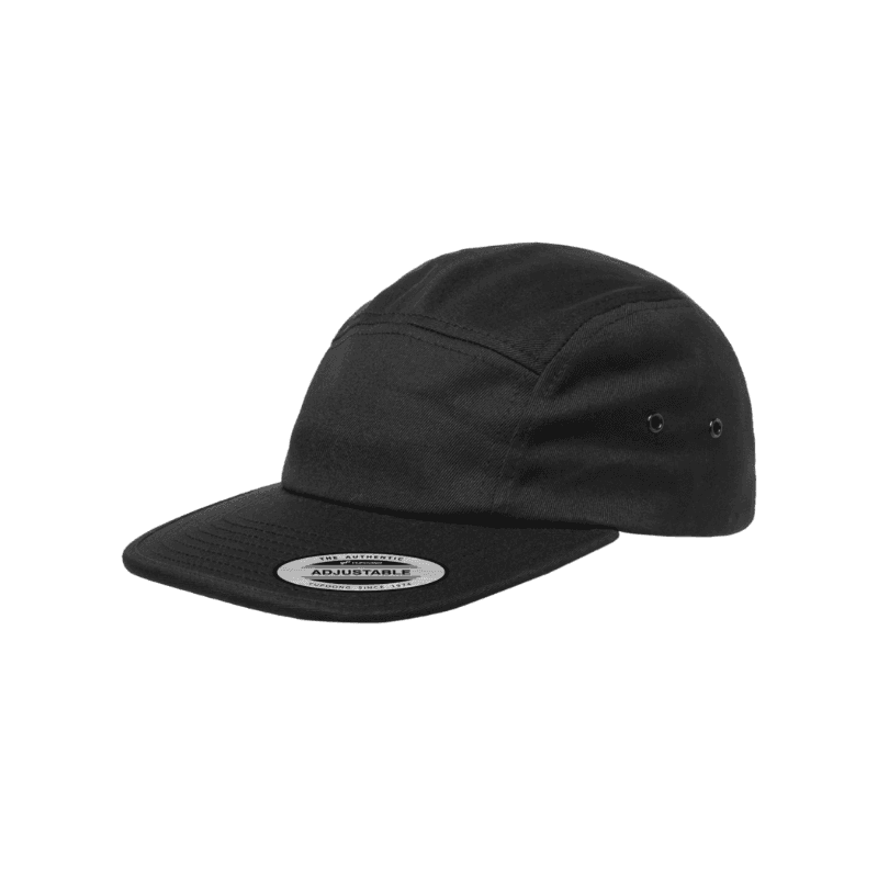 Flexfit Jockey Style Black Cap Clip in Buckle Adjustable