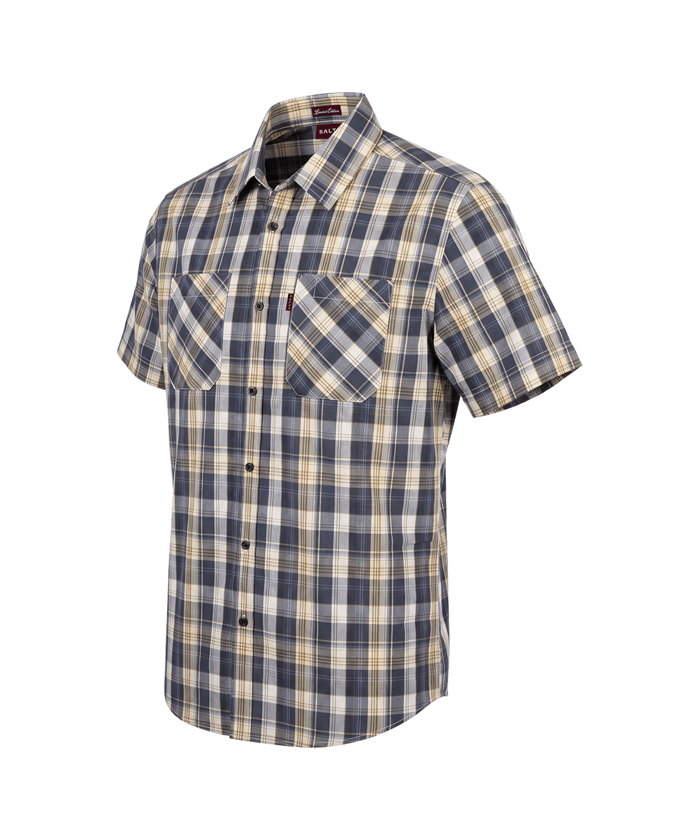 Ratel Check Shirt S/S Grey/Khaki