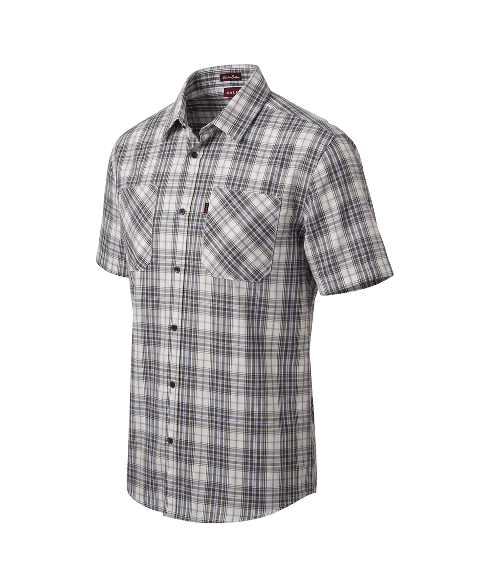 Ratel Check Shirt S/S Stone/Grey