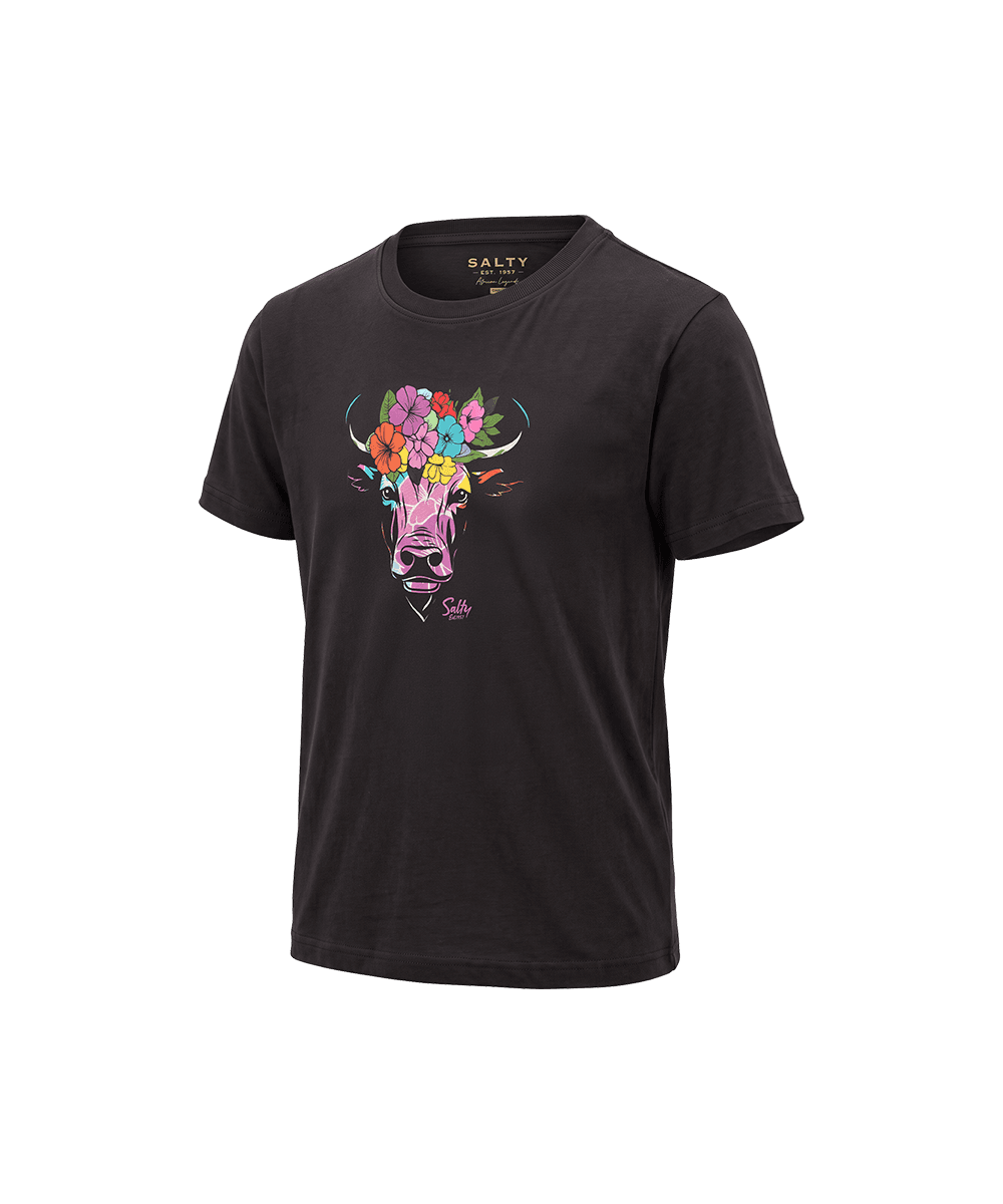 Salty Girls T-Shirt Floral Cow