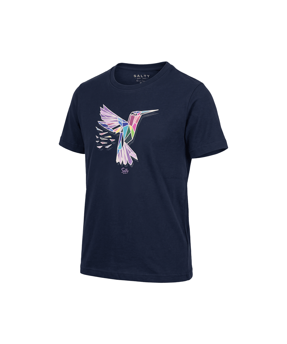 Salty Girls T-Shirt Kingfisher Crystals
