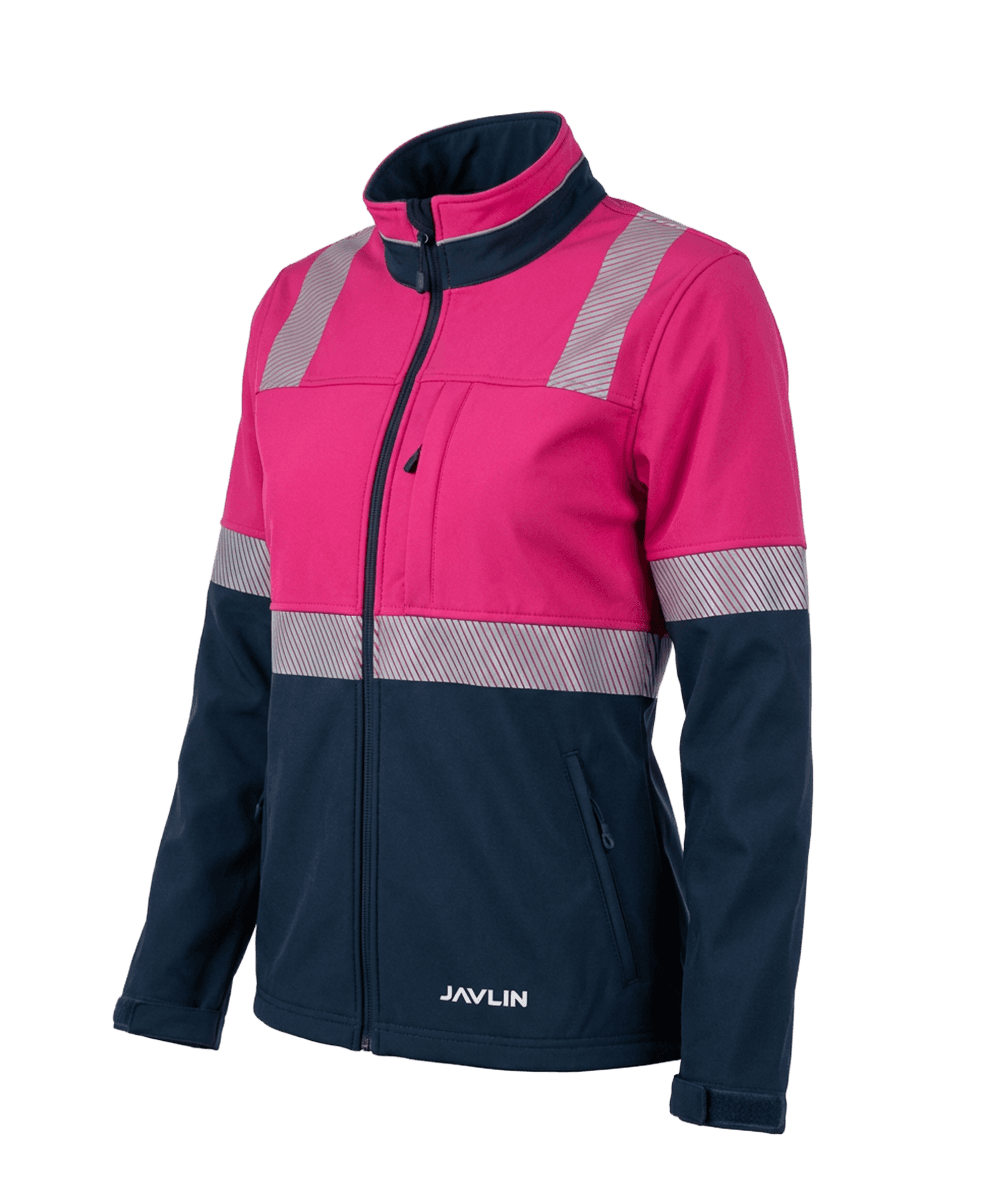 Womens Hi Vis Two Tone Utility Softshell Jacket