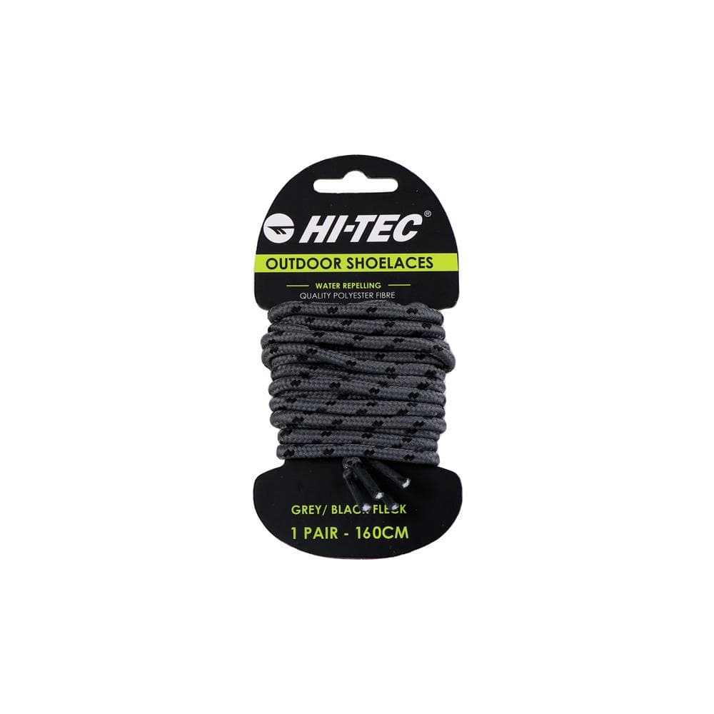 Hi-Tec Laces-160Cm Single Pack - Black/Grey Fleck