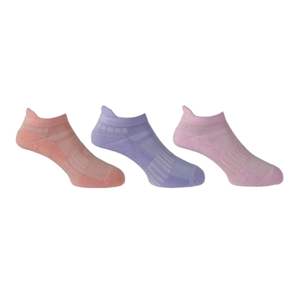 Ladies Cushion Sport Sock 3 Pack - Coral/Wisteria/Lilac