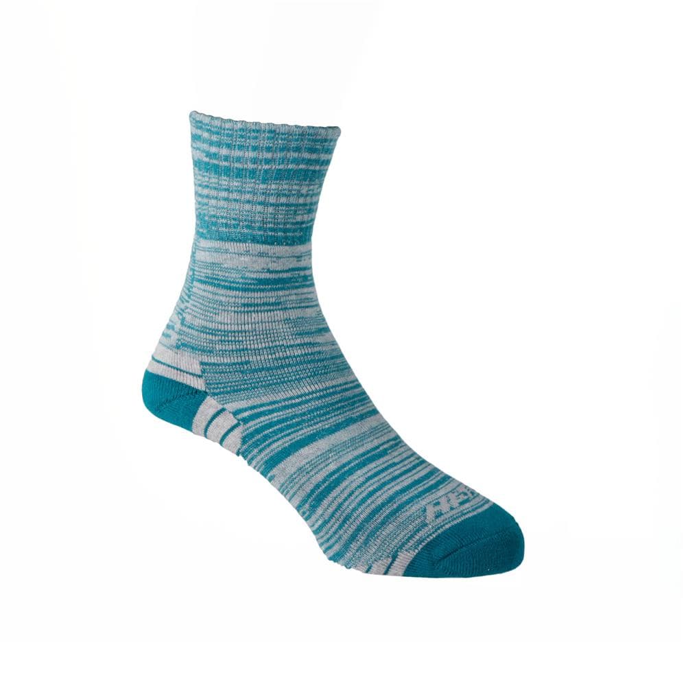 Ladies Hiking Sock Mid - Teal/Grey Melange