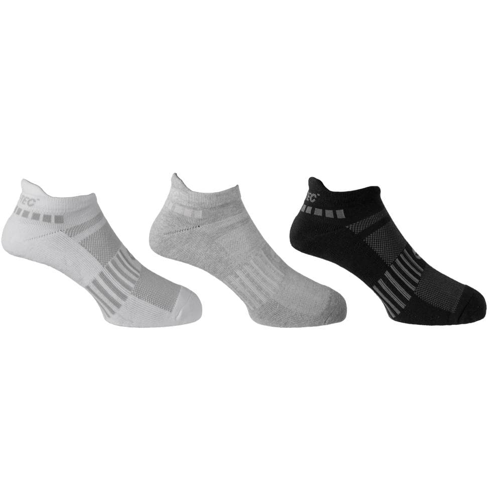 Hi-Tec Ladies Cushion Sport Sock 3 Pack - White/Black/Grey