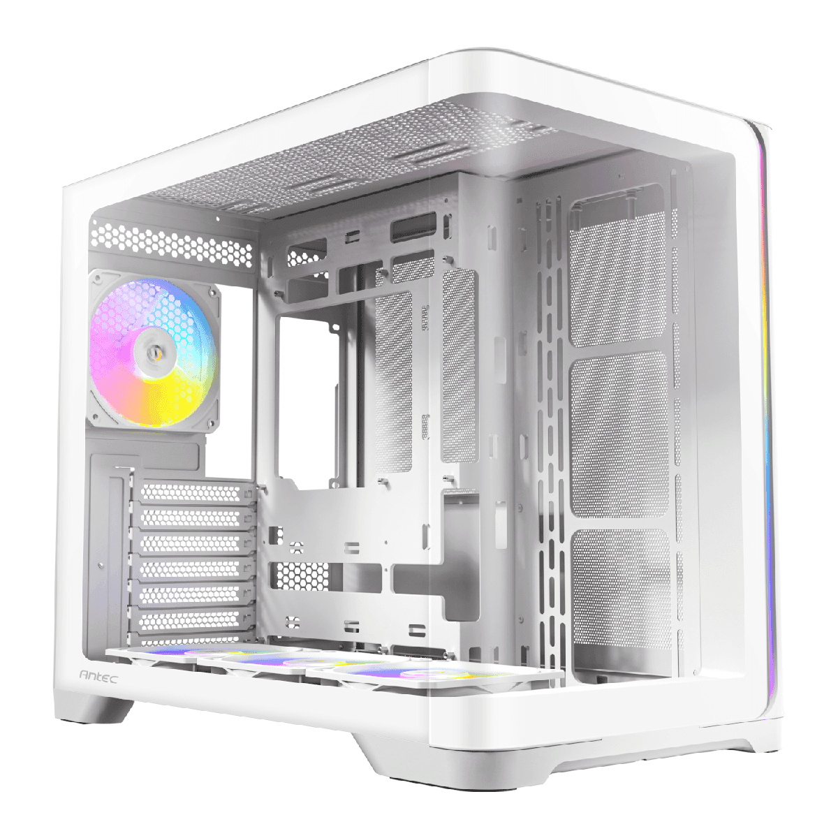 Antec C5 CURVED ARGB ATX | Micro-ATX | ITX ARGB Dual Chamber Mid-Tower Gaming Chassis - White