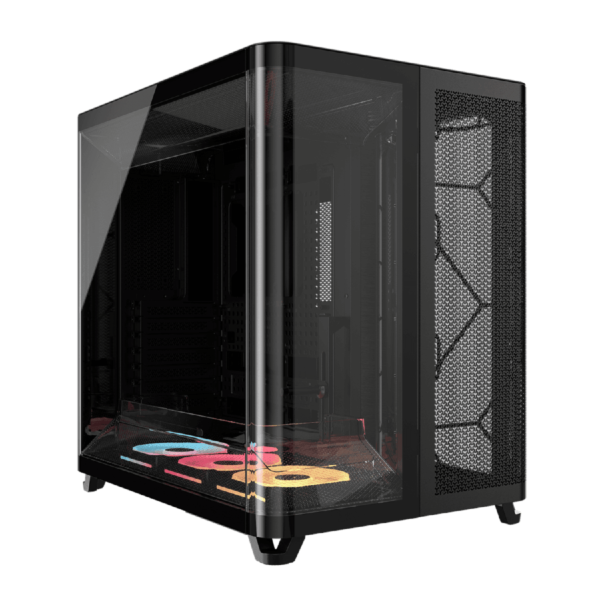 Corsair AIR 5400 LX-R RGB iCUE LINK Triple Chamber Mid-Tower PC Case - Black