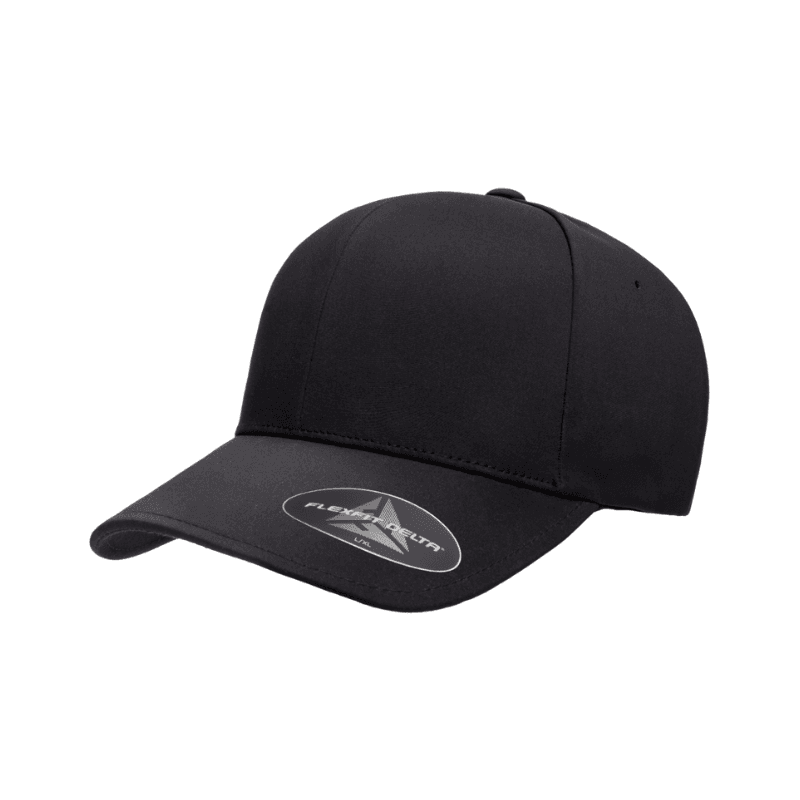 Flexfit Delta Black Cap Velcro Adjustable