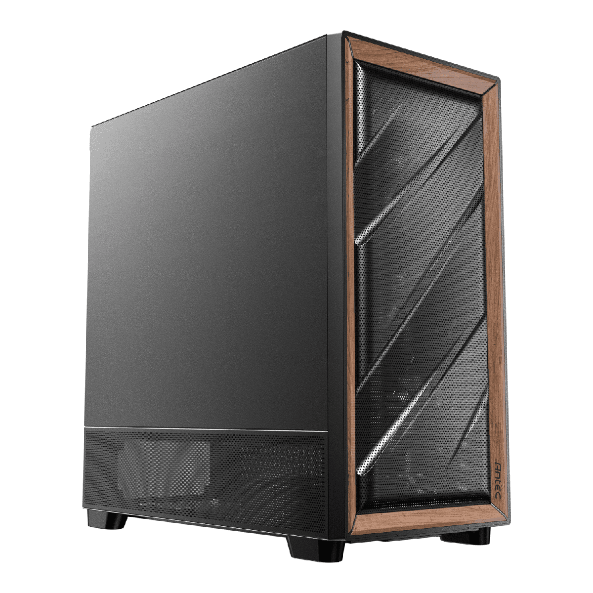 Antec FLUX SE E-ATX | ATX | Micro-ATX | ITX Mid-Tower Gaming Chassis Wood Front Panel- Black
