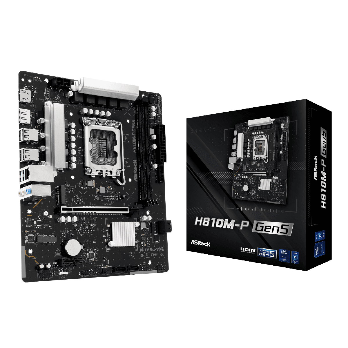 ASROCK H810M-P Gen 5 Intel LGA 1851 M-ATX Motherboard