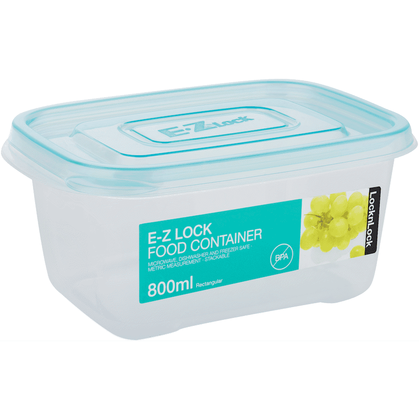 LocknLock EZ Lock rect 800ml blue ( Order in Qty of 6)
