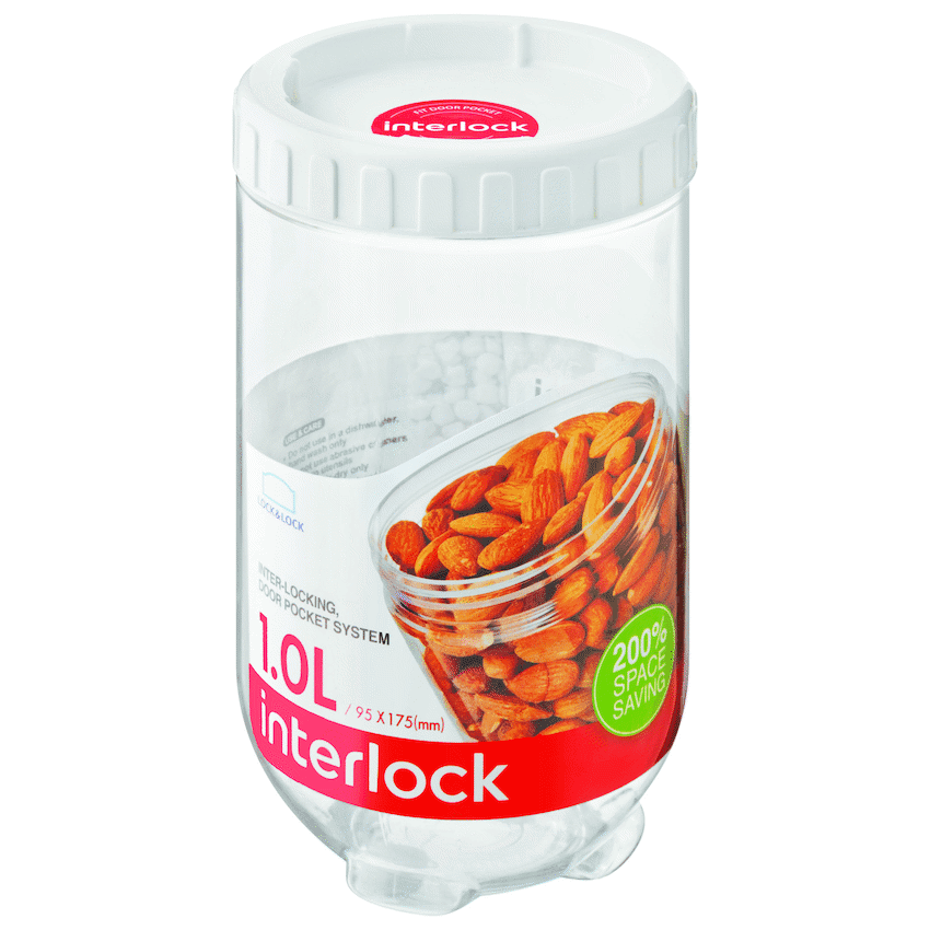 LocknLock Interlock container 1lt wt ( Order in Qty of 6)