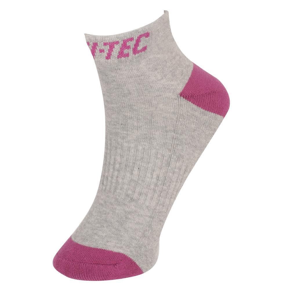 Hi-Tec Cushion Foot Sock Ladies - Grey/Pink