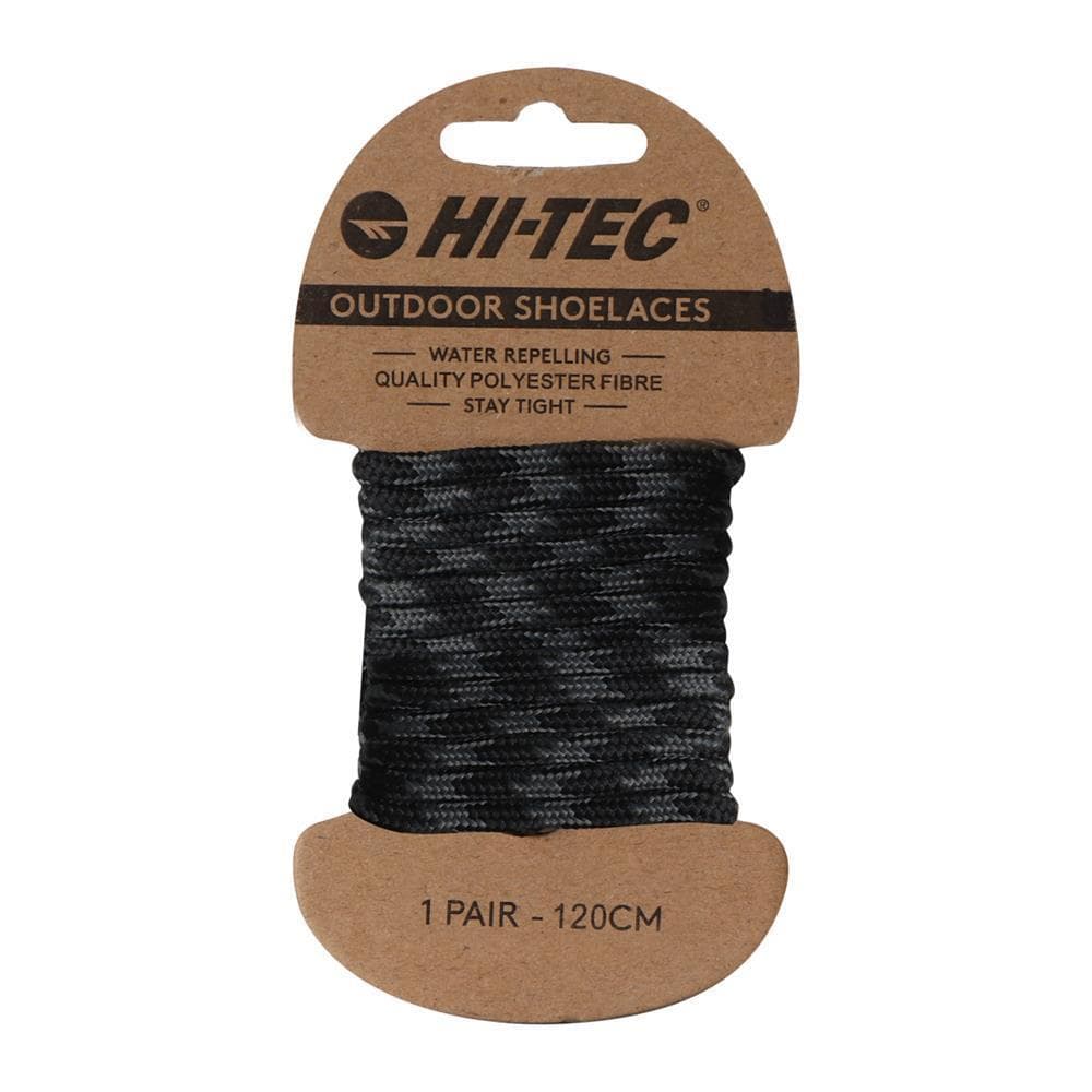 Hi-Tec Laces-Outdoor 140 Cm Single Pack - Black/Grey Fleck