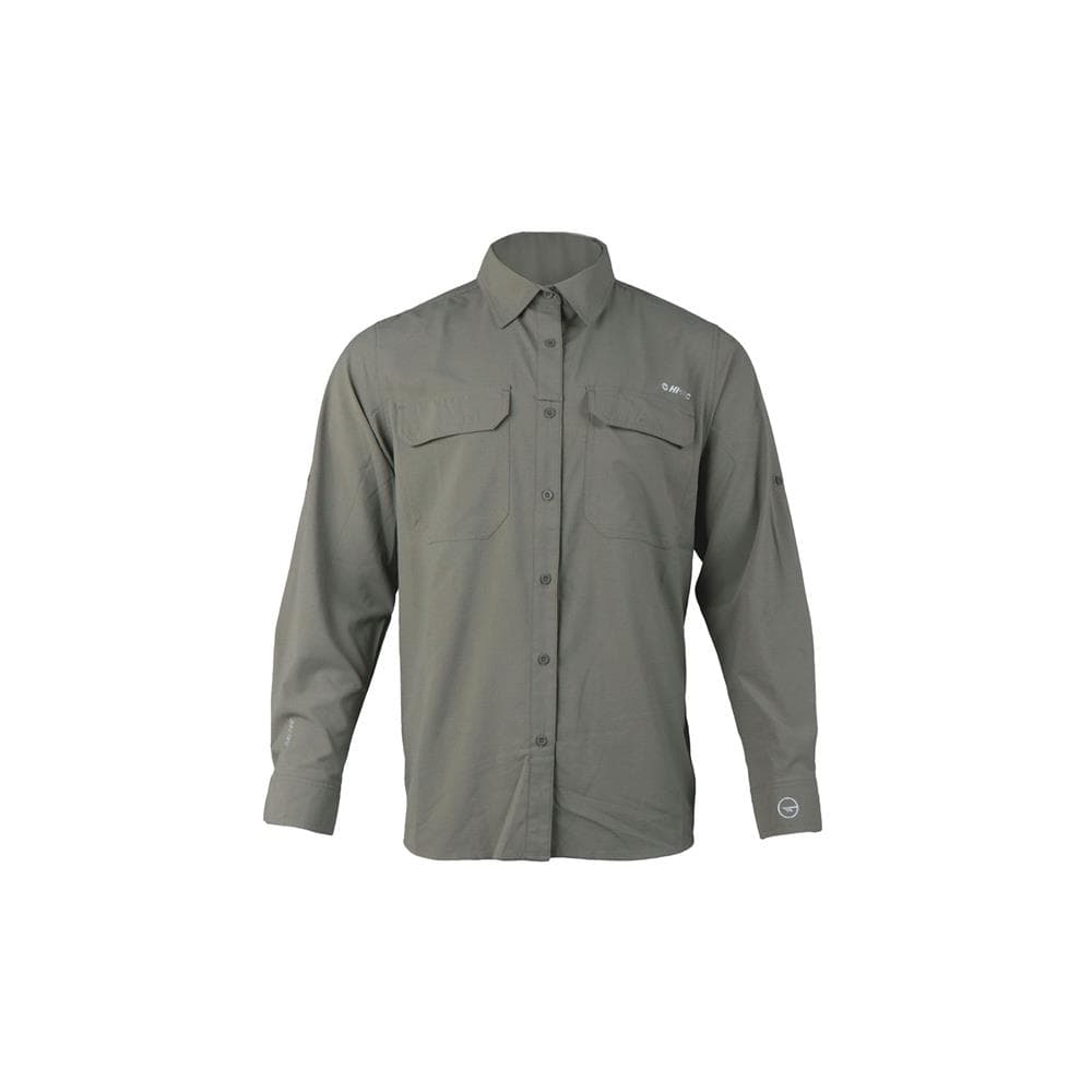 Hi-Tec Mens Bush Long Sleeve Shirt - Grey Green