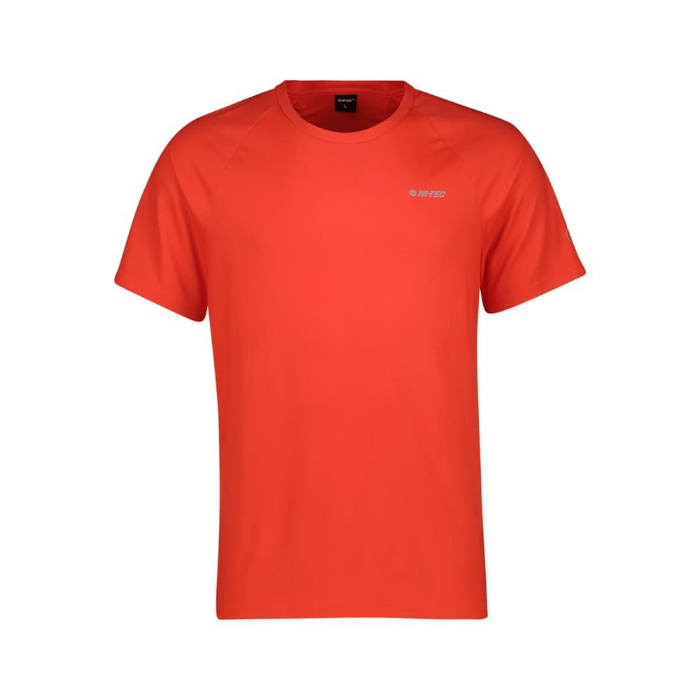 Hi-Tec Mens Geo Short Sleeve Shirt - Cherry Tomato
