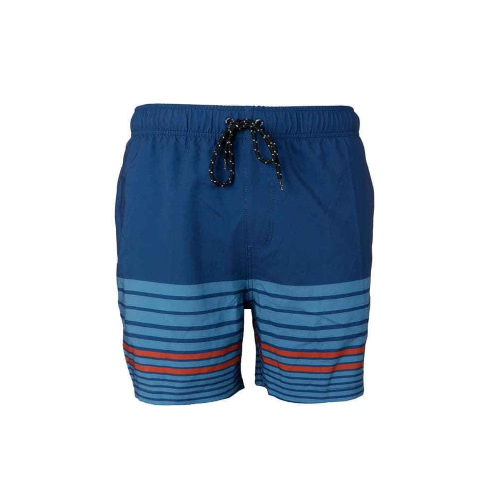 Mens Nautical Stripe Swim Short - Navy/Blue/Rooibos Tea