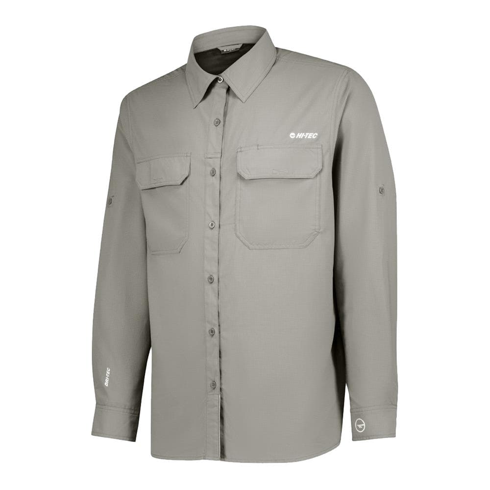 Hi-Tec Mens Bush Long Sleeve Shirt - Khaki