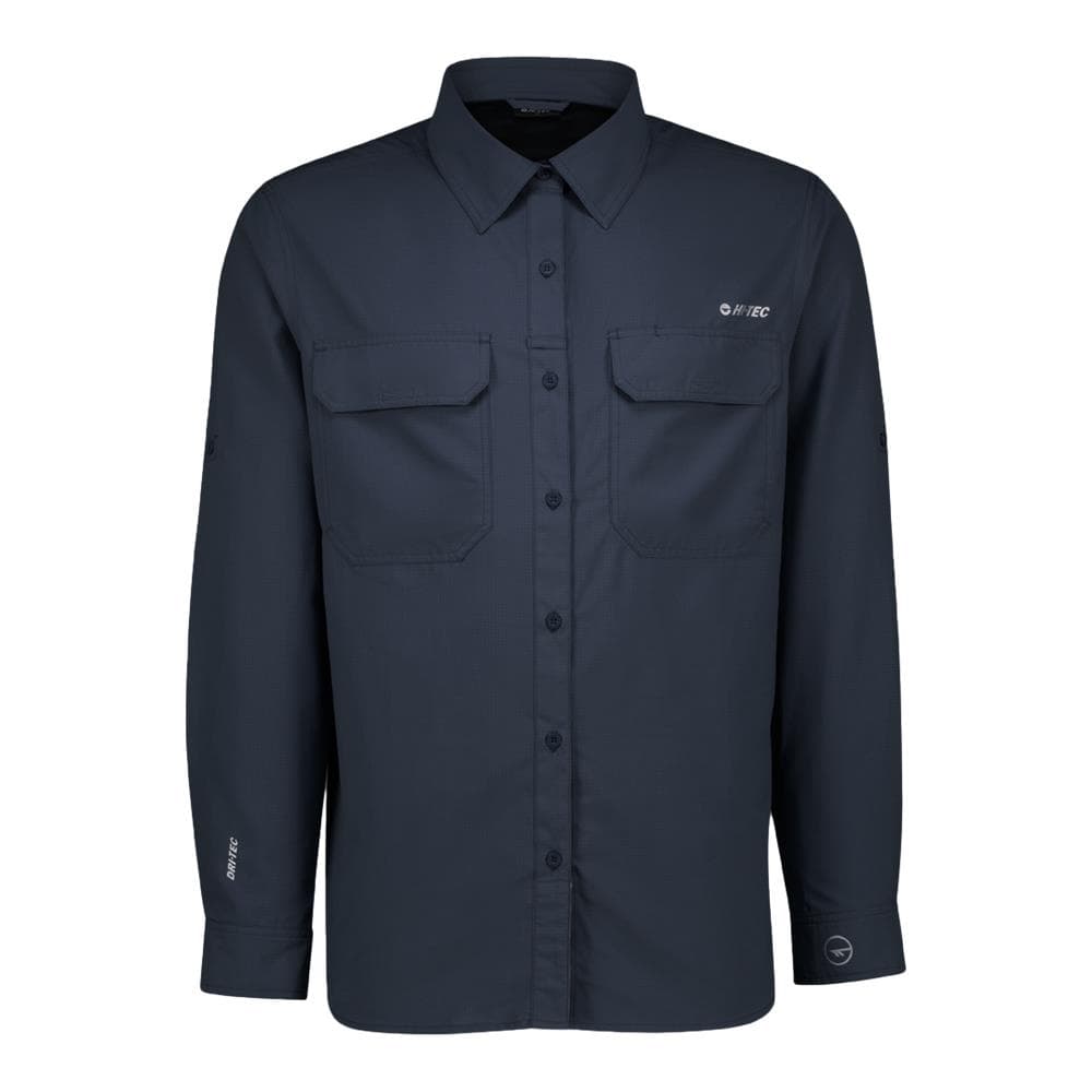 Hi-Tec Mens Bush Long Sleeve Shirt - Navy