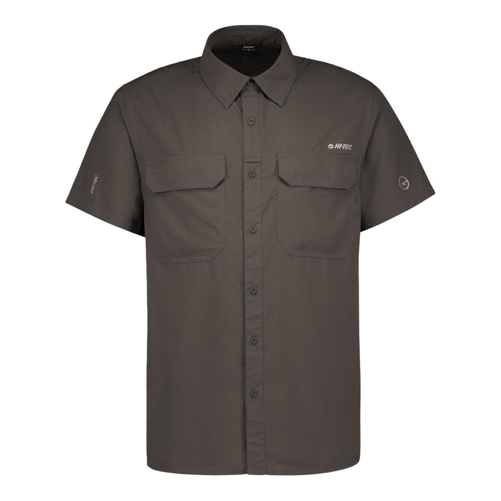 Hi-Tec Mens Bush Short Sleeve Shirt - Brown
