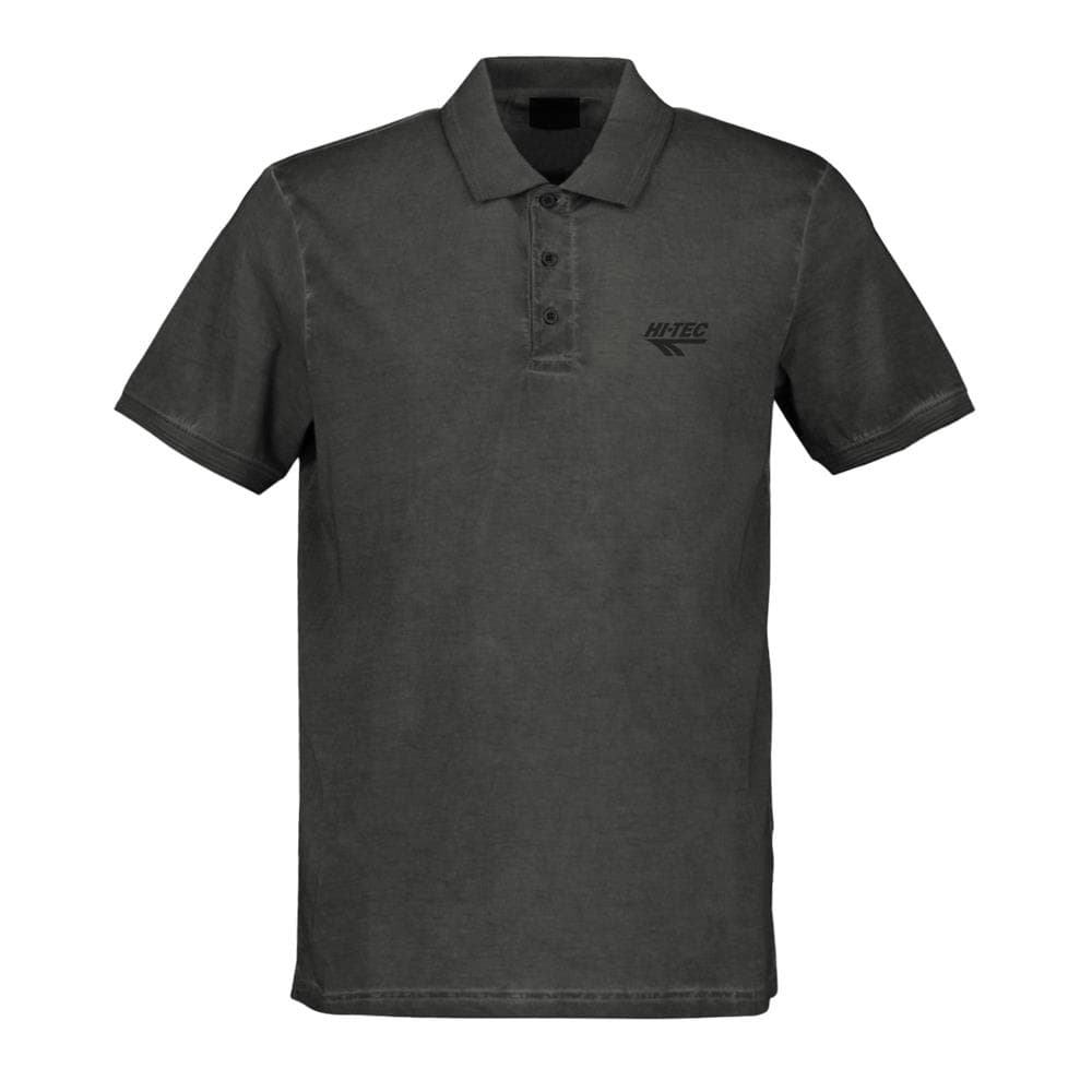 Mens Garment Dyed Pique Polo - Iron Black