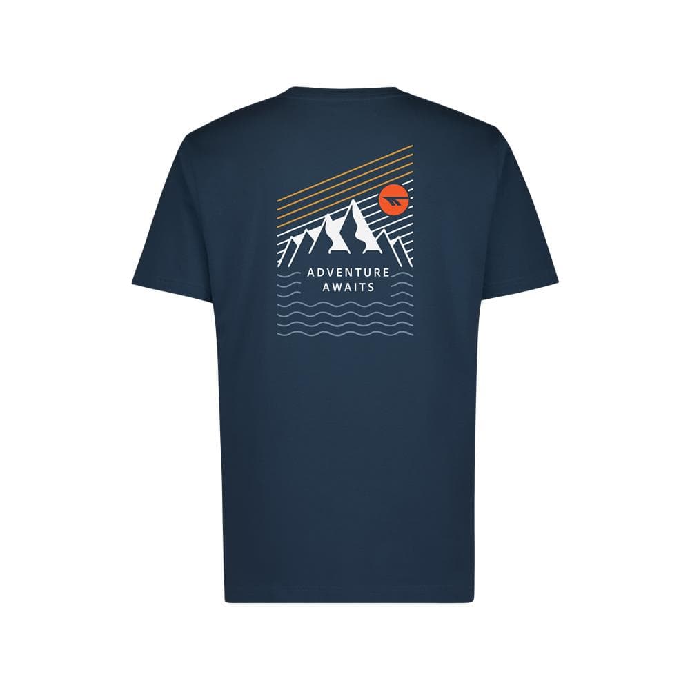 Hi-Tec Mens Adventure Awaits Tee - Poseidon