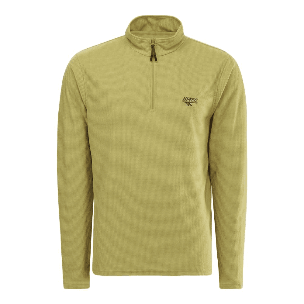 Hi-Tec Mens Tech 1/4 Zip Fleece - Moss