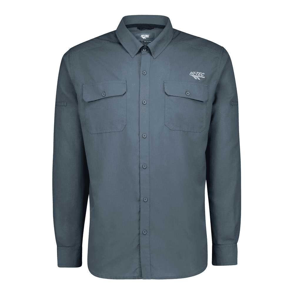 Hi-Tec Mens Bush Long Sleeve Shirt - Dark Slate