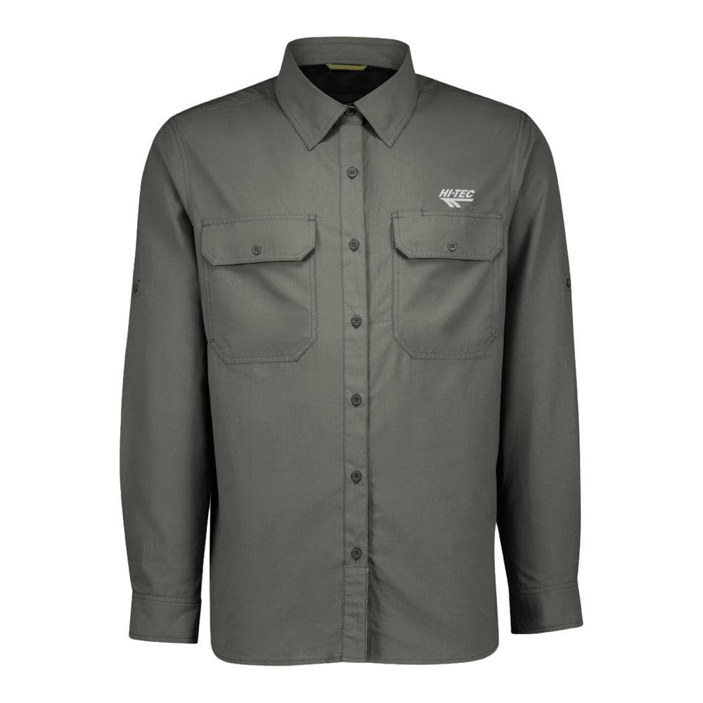 Hi-Tec Mens Bush Long Sleeve Shirt - Mulled Basil