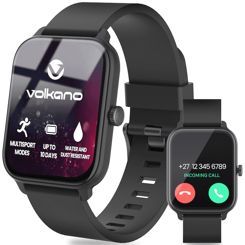 Volkano Linea Series Ultra-Slim Smartwatch - Black