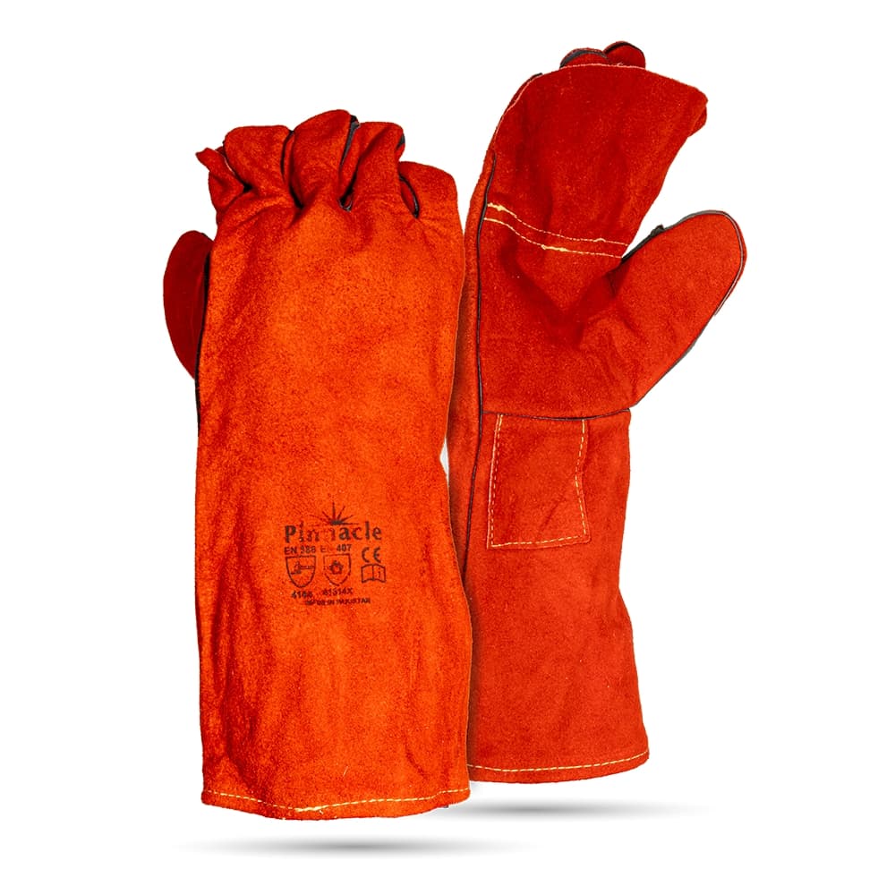 Red Heat Resistant Welding Glove 8 - Pack Of 12 Pairs