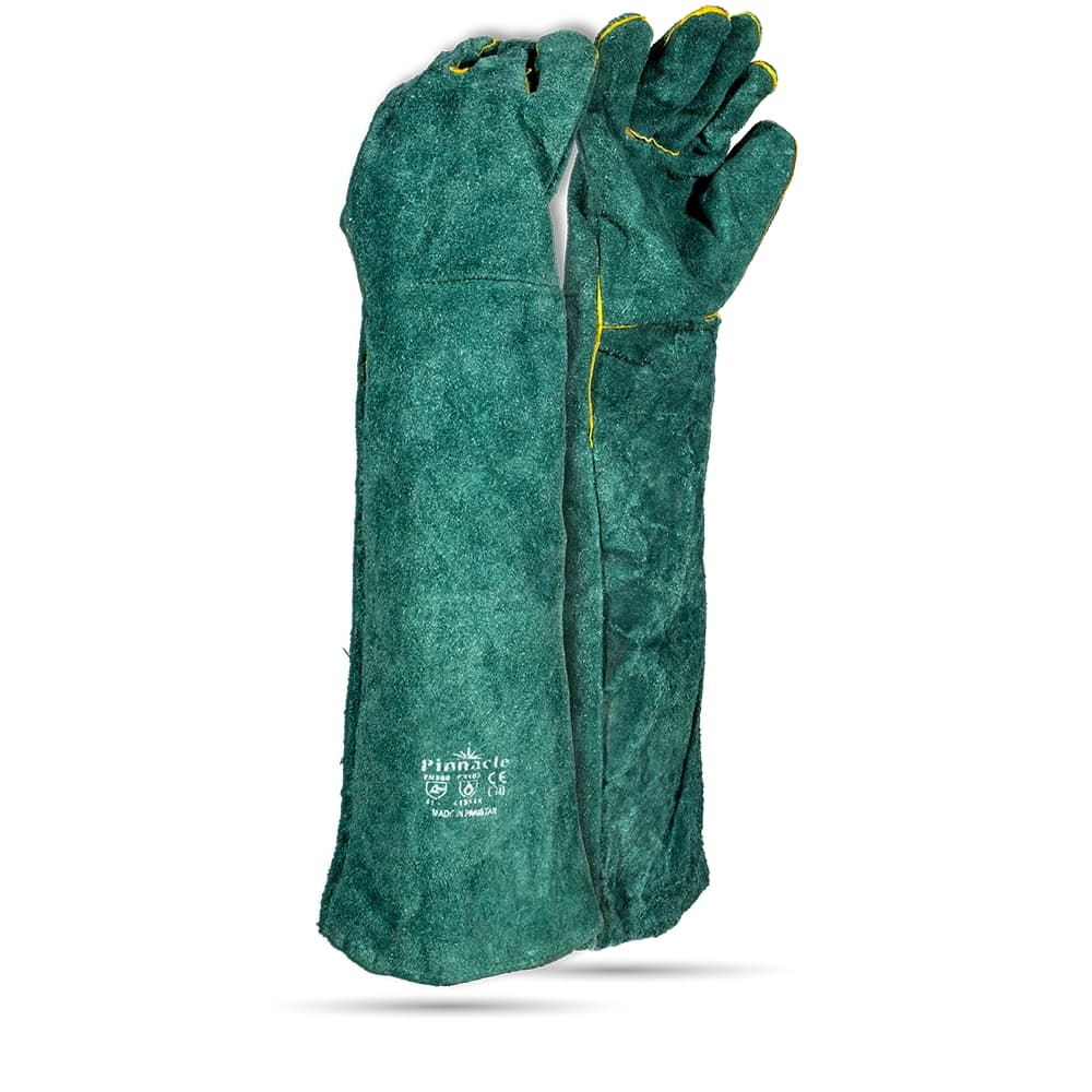 Green Lined Leather Glove 16 Shoulder - Pack Of 12 Pairs