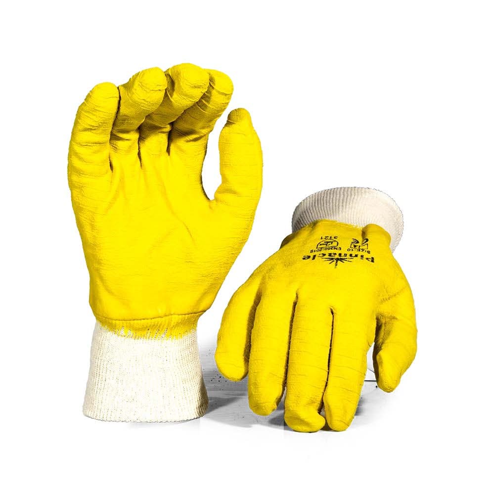 Comarex Crinkle Yellow Glove Knit Wrist - Pack Of 12 Pairs