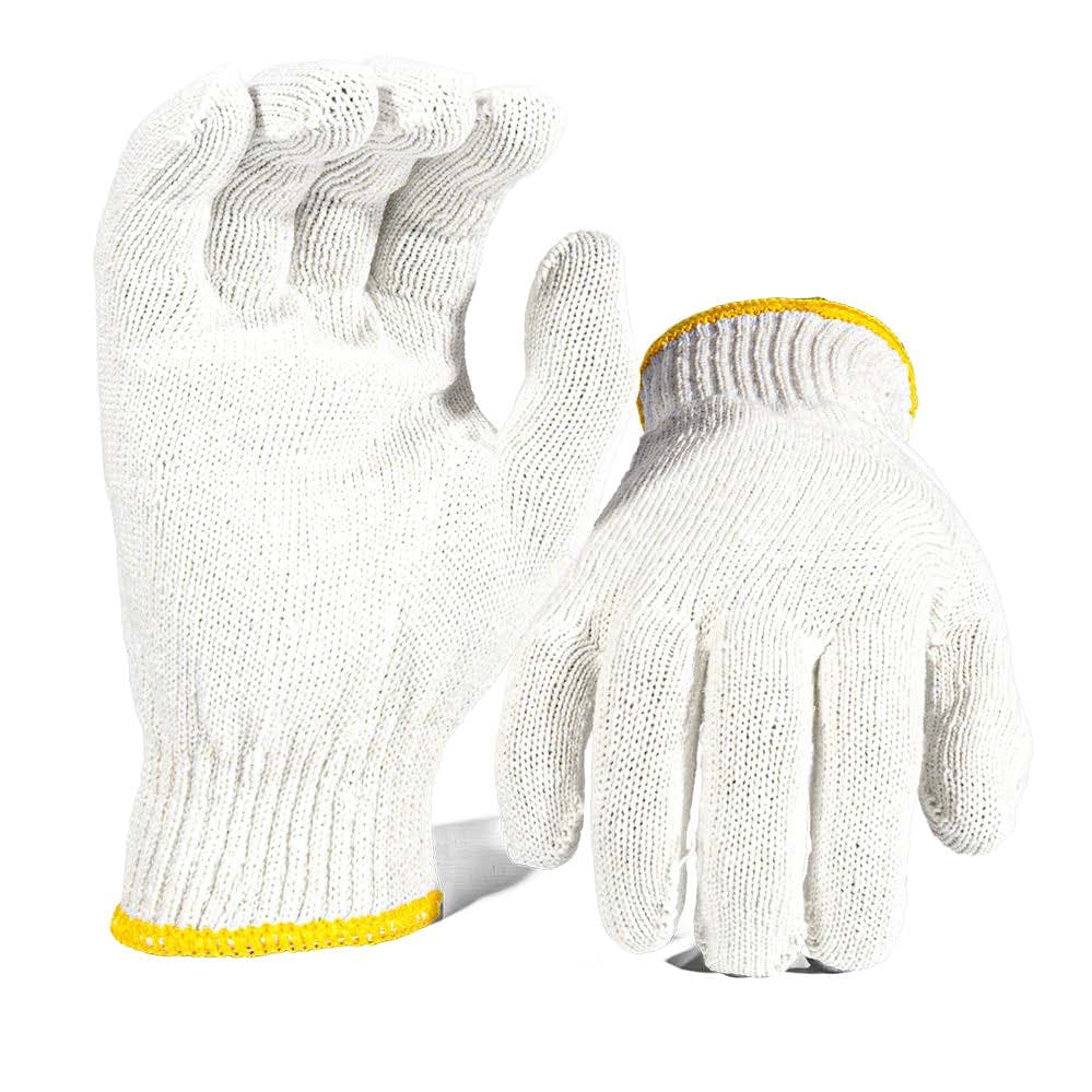 Cotton Knit Glove White 500G - Pack Of 12 Pairs