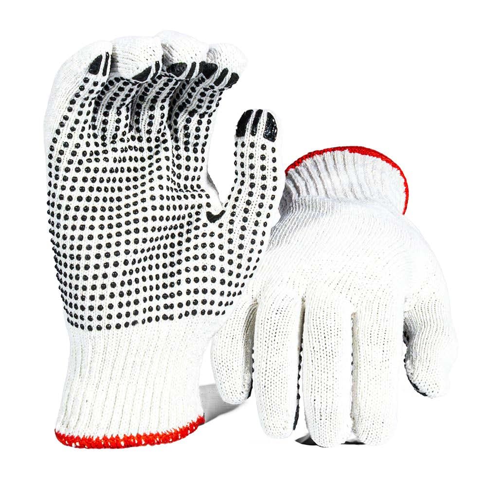 Polka Dot Glove Single Side Seamless - Pack Of 12 Pairs