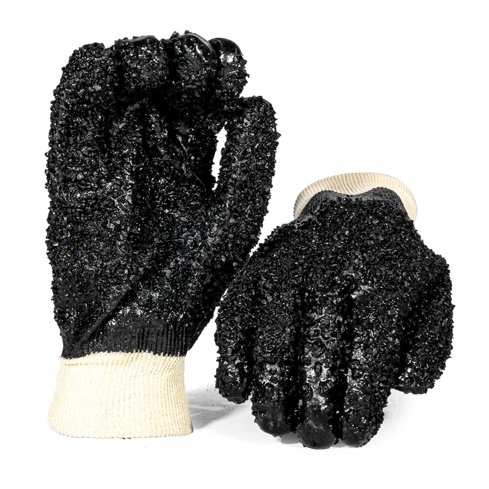 PVC Black Chip Glove Knit Wrist - Pack Of 12 Pairs
