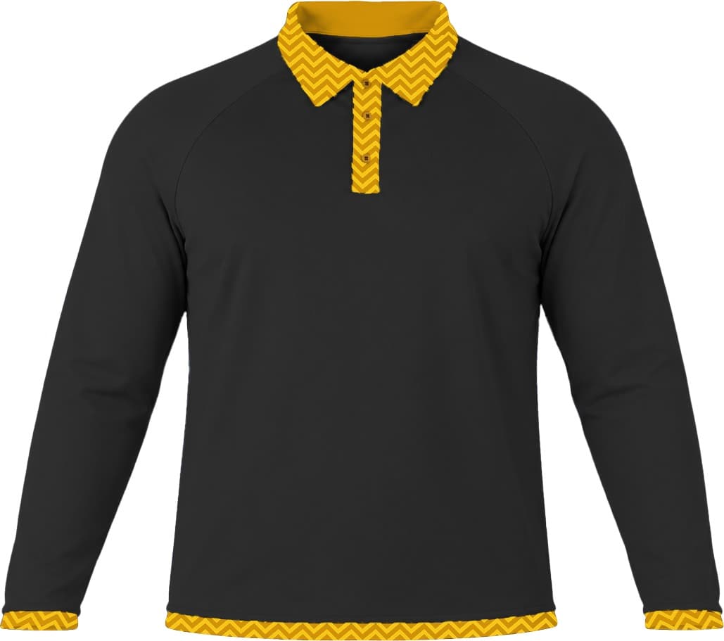 19Ten Unisex Golf Shirt, Raglan Long Sleeve, Reverse Birdseye